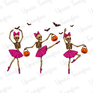 Pink Halloween Skeleton Ballet