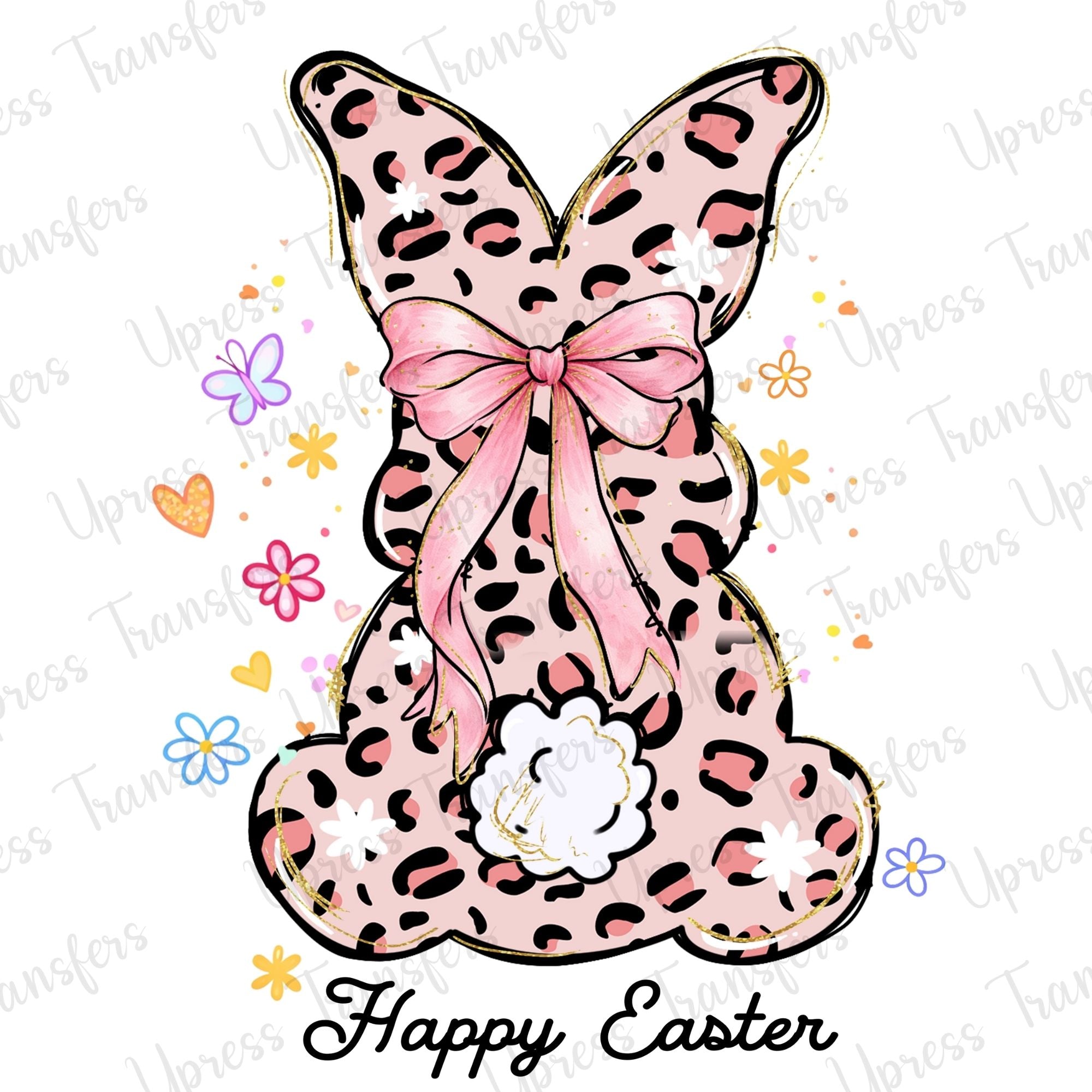 Pink Leopard Bunny Happy