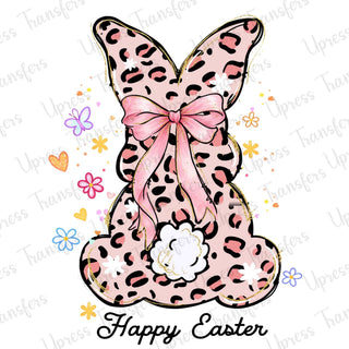 Pink Leopard Bunny Happy