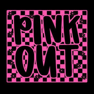 Pink Out Checkered Small Flowers