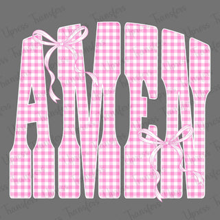 Pink Plaid Amen