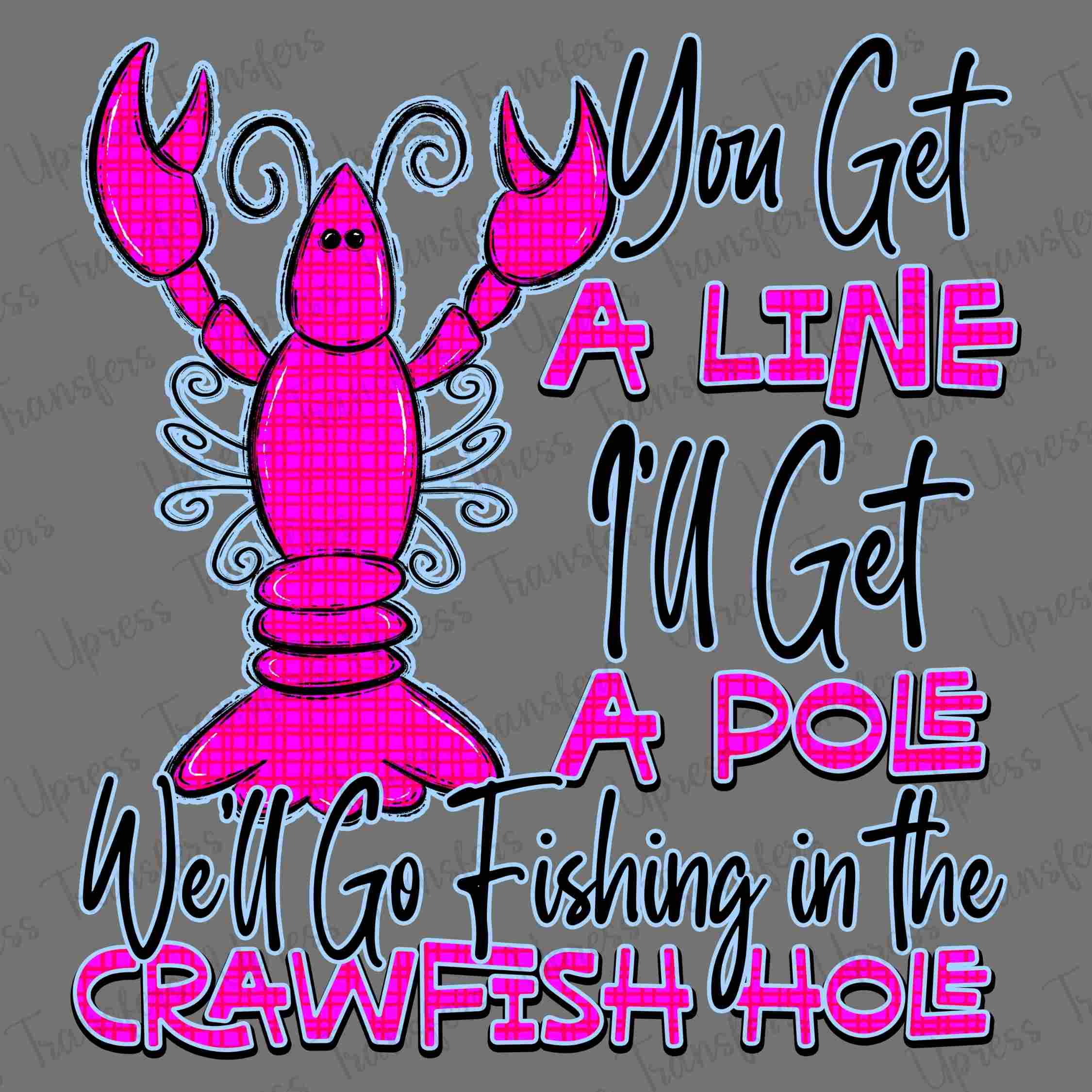 Pink Plaid Crawfish