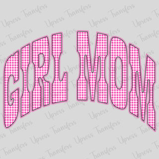 Pink Plaid Girl Mom