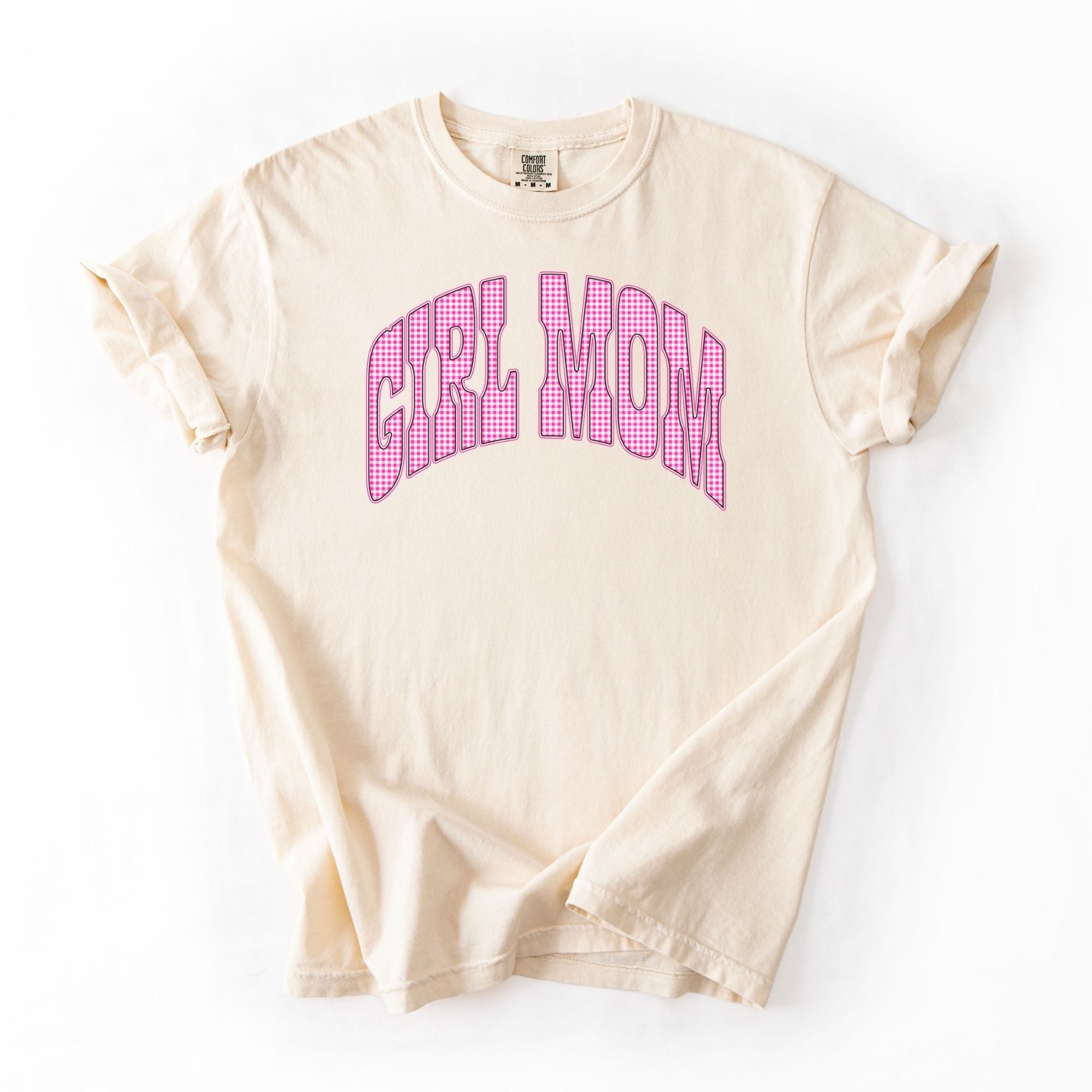 Pink Plaid Girl Mom