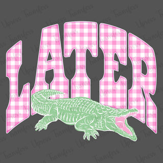 Pink Plaid Later Gator