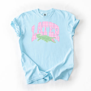 Pink Plaid Later Gator