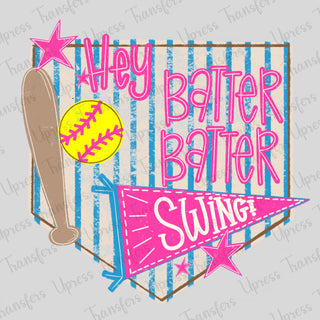 Pink Plate Hey Batter Batter