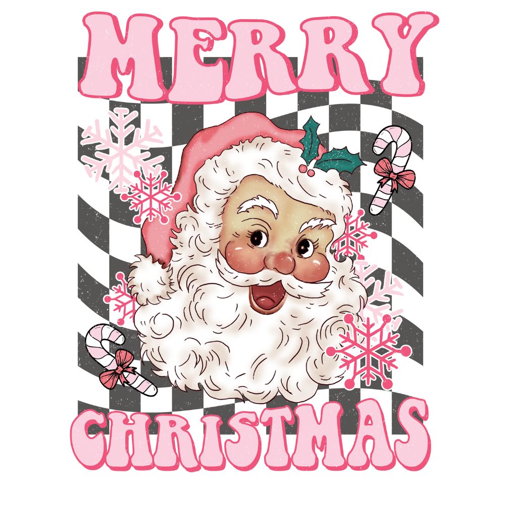 Pink Santa Merry Christmas