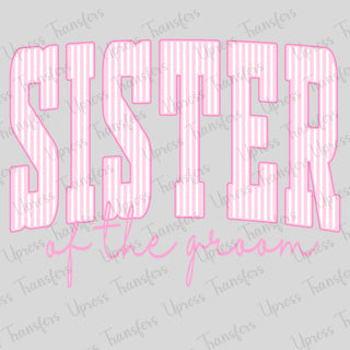 Pink Strip Sister Groom