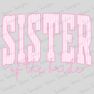 Pink Striped Sister Bride