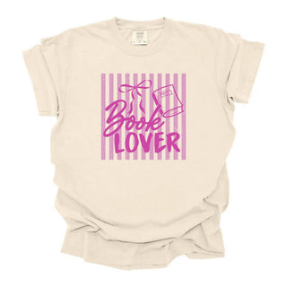 Pink Stripped Book Lover