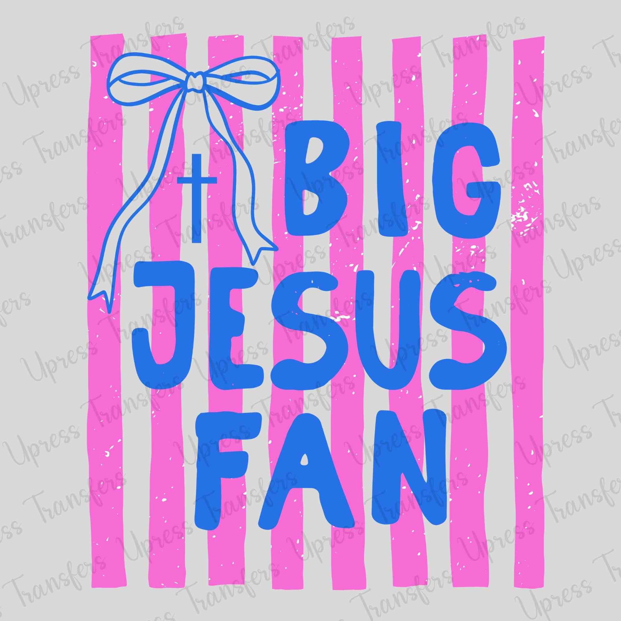 Pink Stripped Jesus Fan