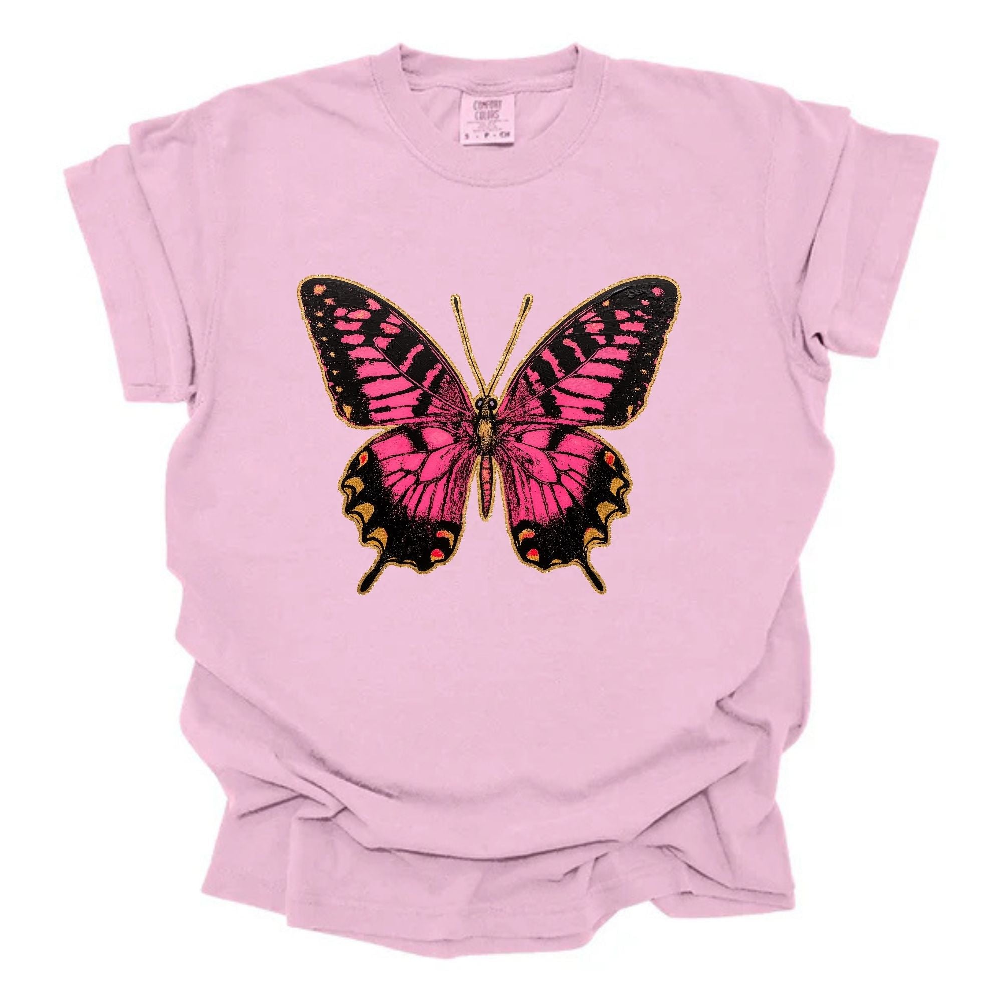 Pink and Golden Butterfly
