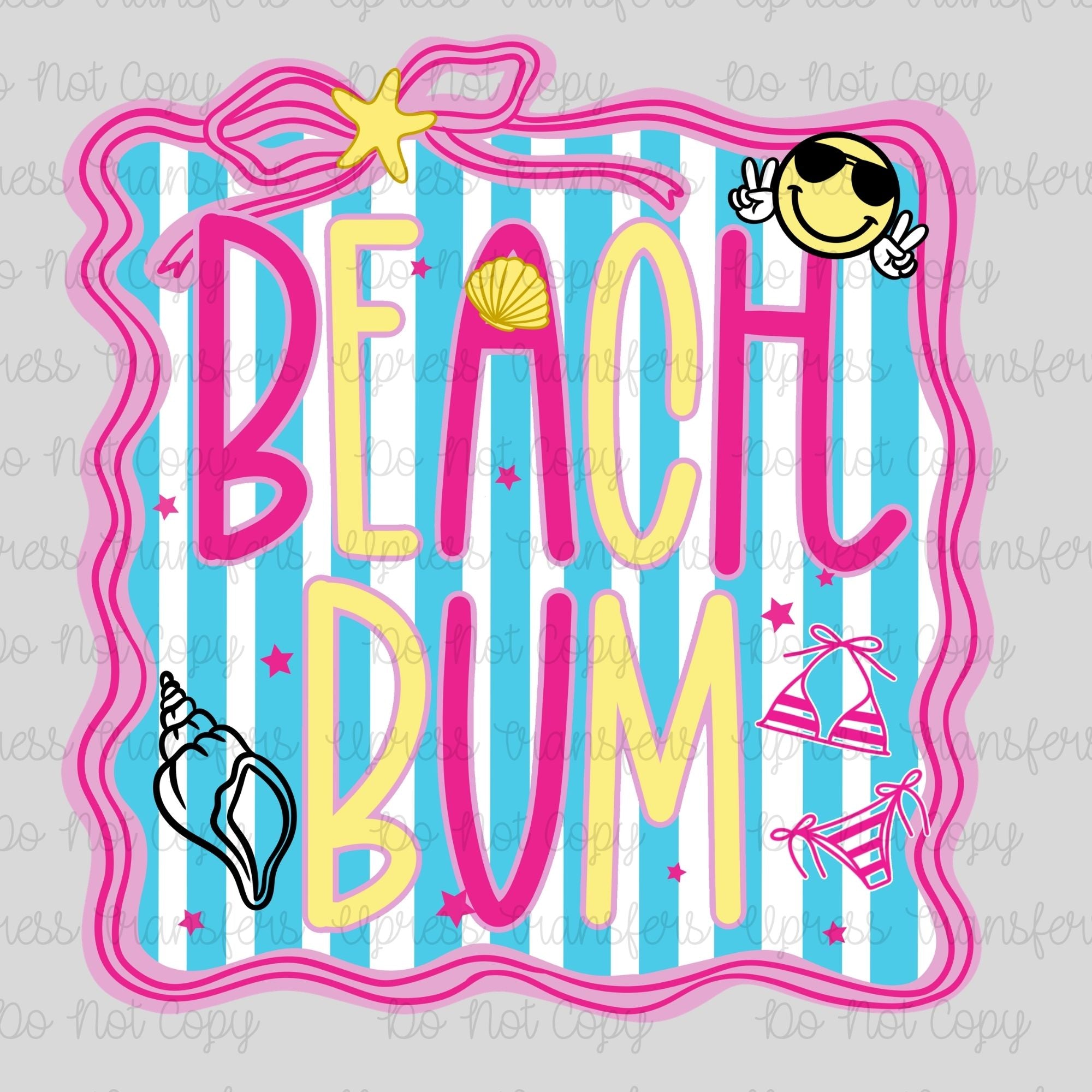 Pink and Yellow Beach Bum