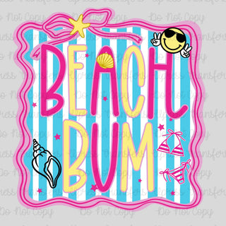 Pink and Yellow Beach Bum