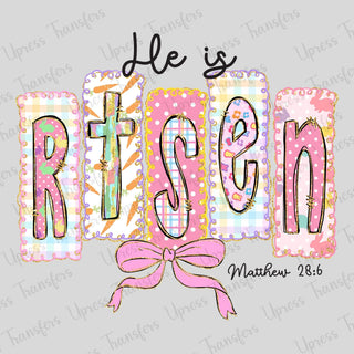 Plaid Easter He Is Risen