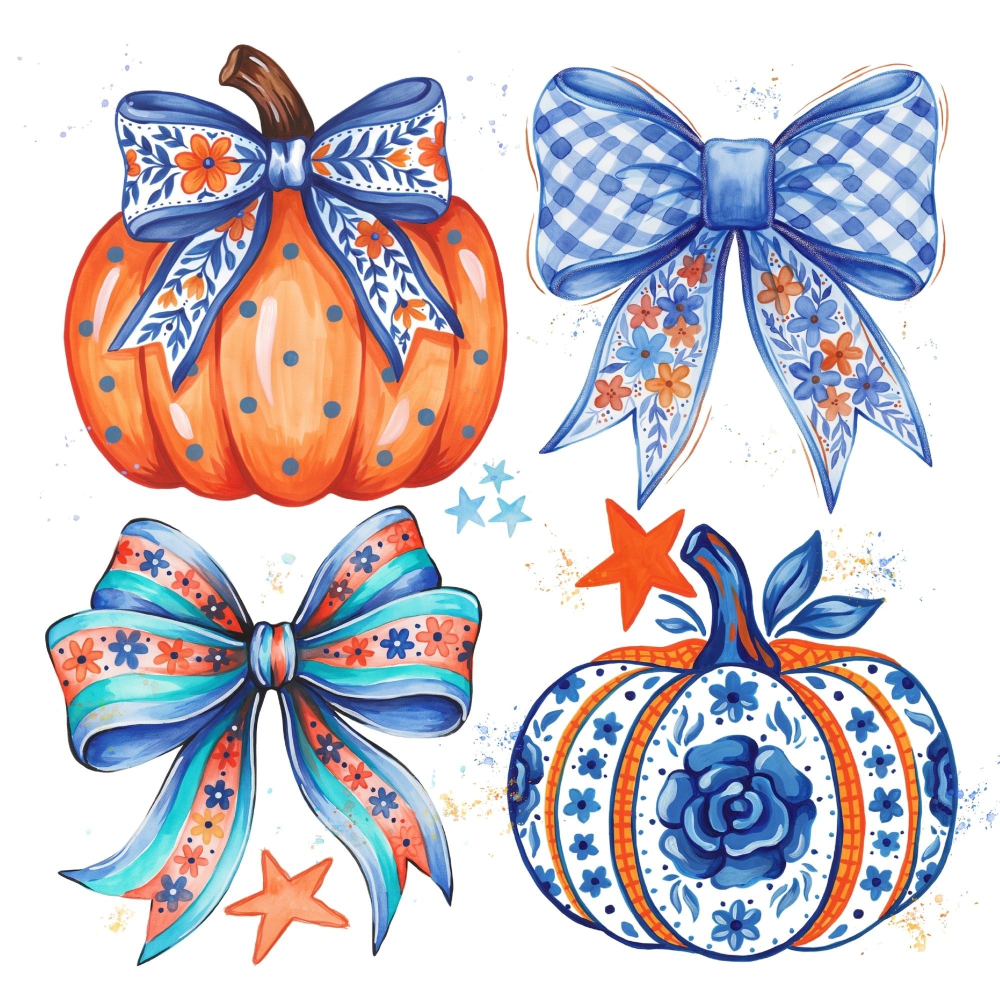Plaid  Floral Bows