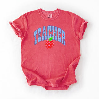 Plaid Teacher Apple