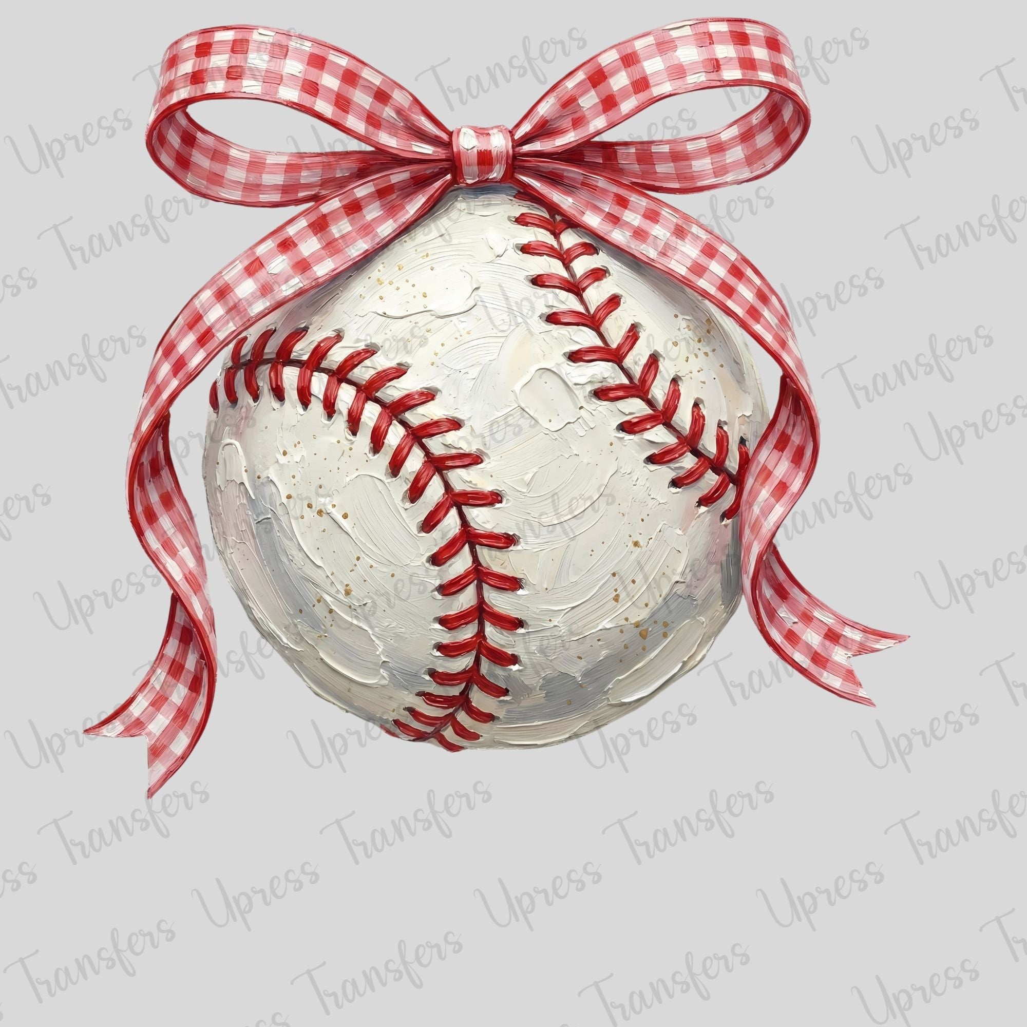 Plaided Bow Baseball Preppy