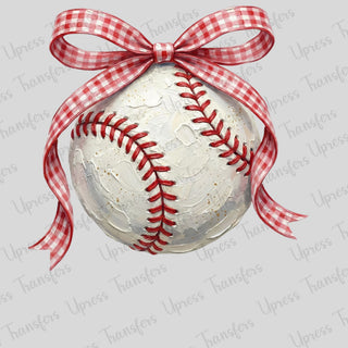 Plaided Bow Baseball Preppy