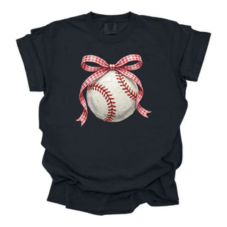 Plaided Bow Baseball Preppy
