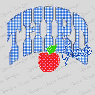 Plaid third Grade With Apple
