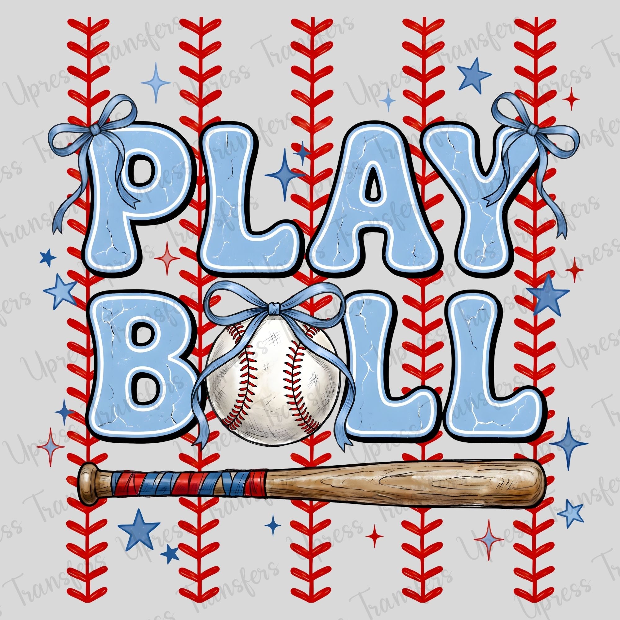 Play Ball Baseball Stripes