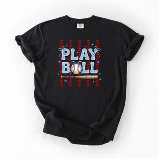 Play Ball Baseball Stripes