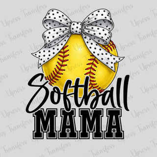 Pokadot Softball Mama Bow