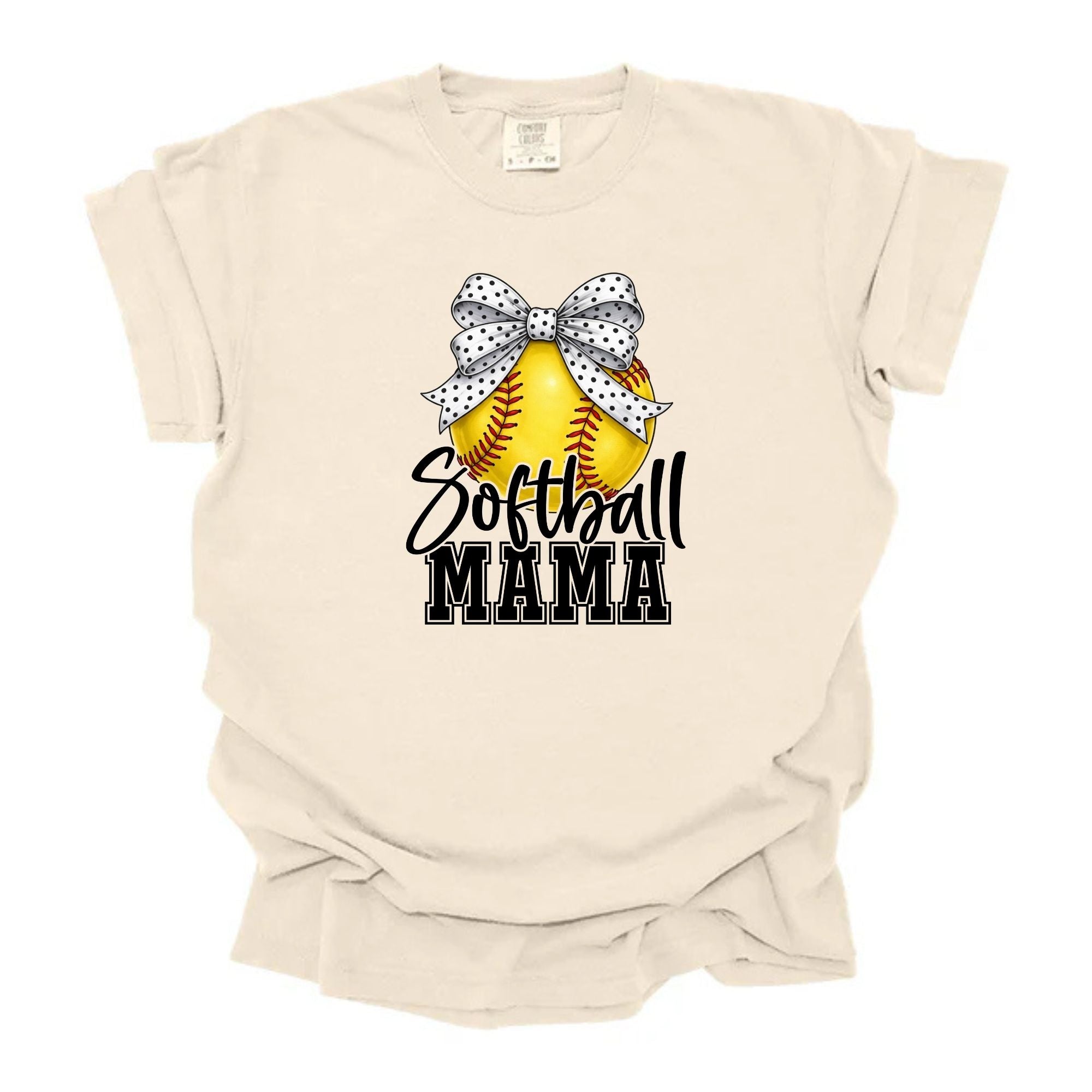 Pokadot Softball Mama Bow