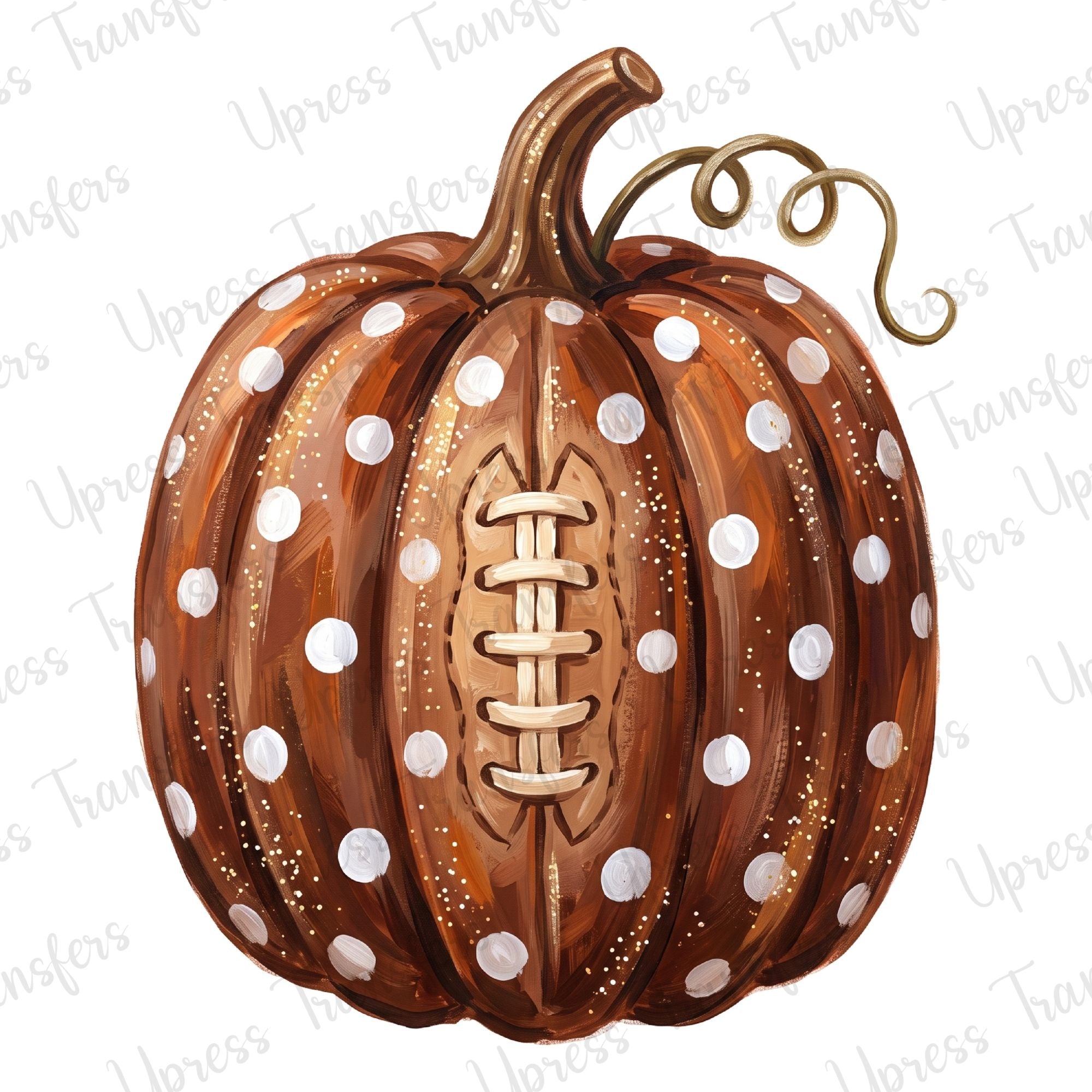 Polka Dotted Football Pumpkin