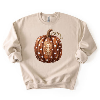 Polka Dotted Football Pumpkin