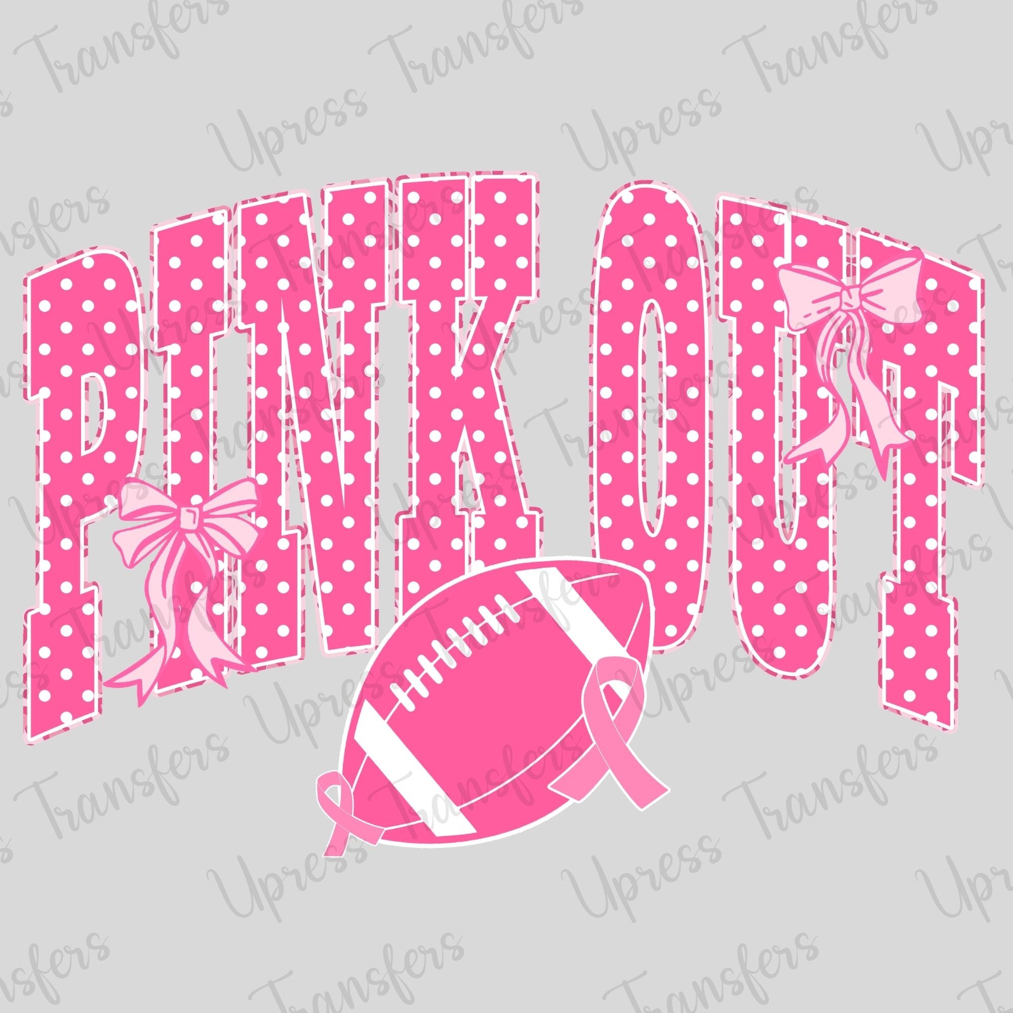 Polka Dotted Pink Out Football