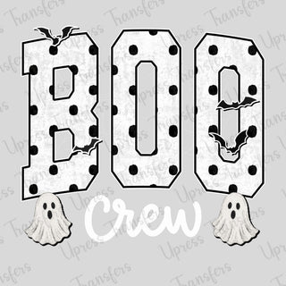 Polka Dotted White Boo Crew