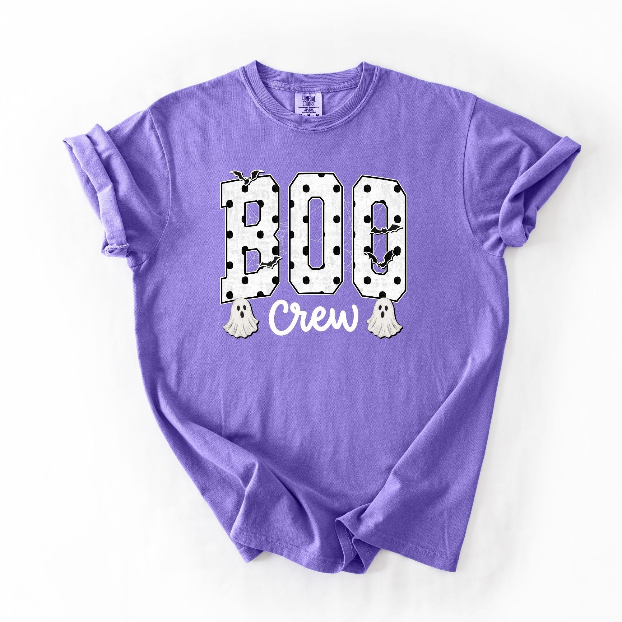Polka Dotted White Boo Crew