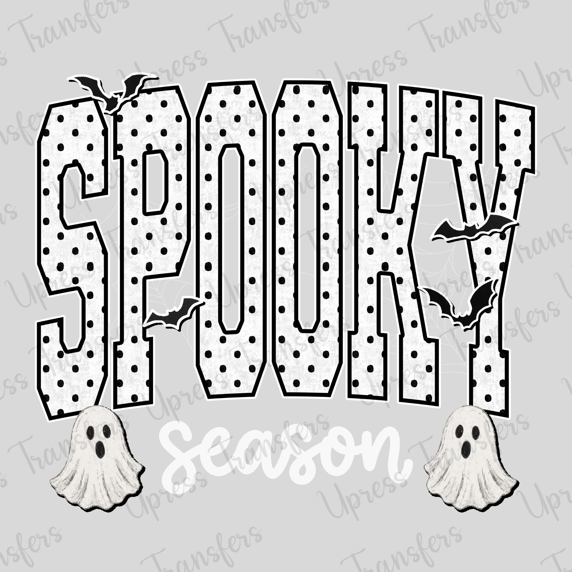 Polka Dotted White Spooky Season
