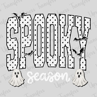 Polka Dotted White Spooky Season