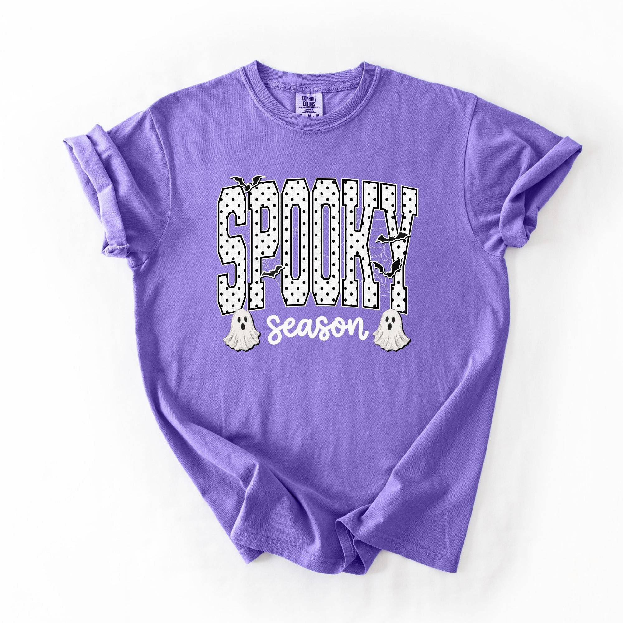 Polka Dotted White Spooky Season