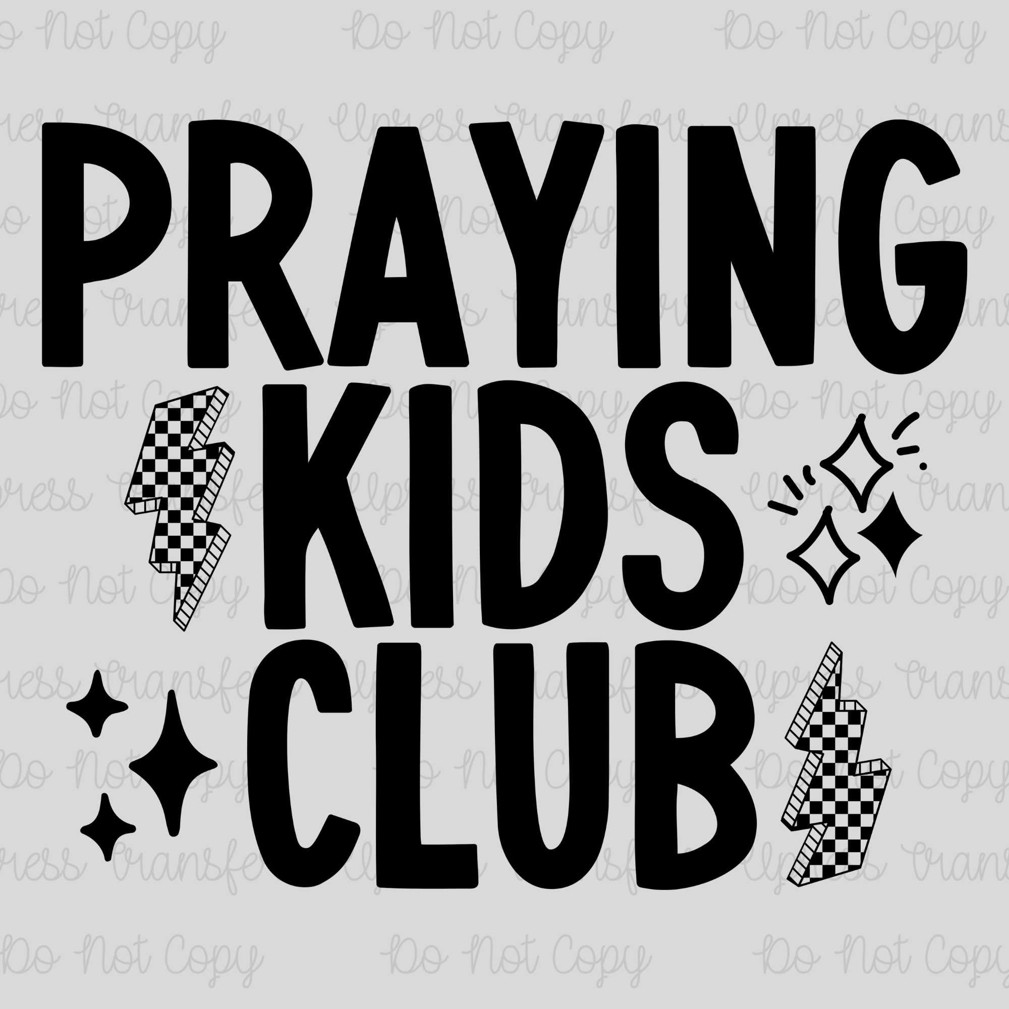 Praying Kids Club Black