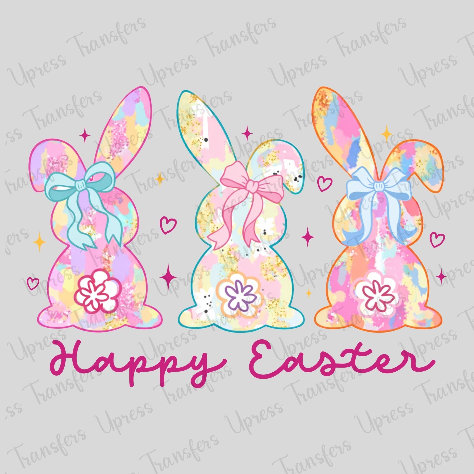 Preppy Bunnies Pastel Easter