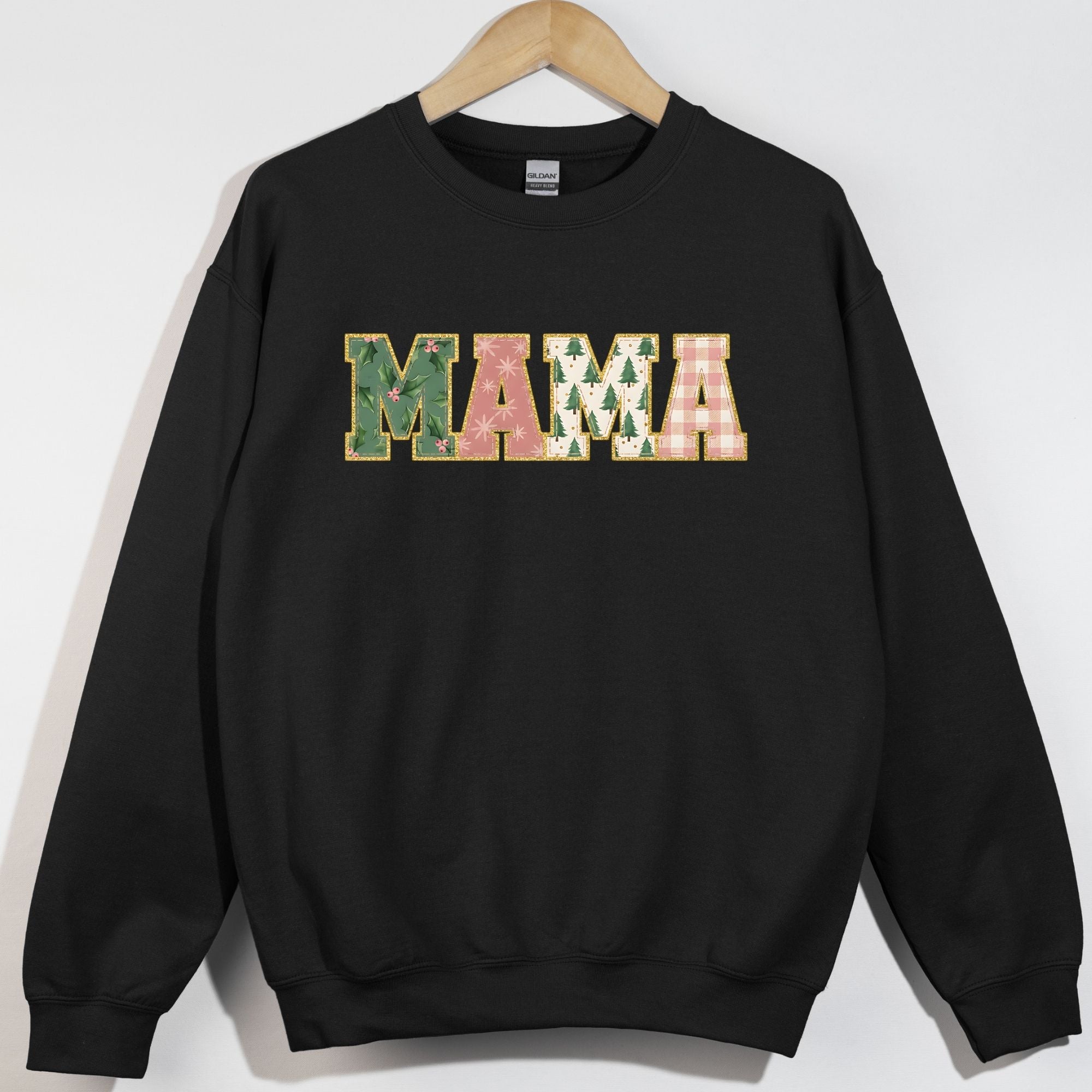 Preppy Christmas Patterned Mama Block