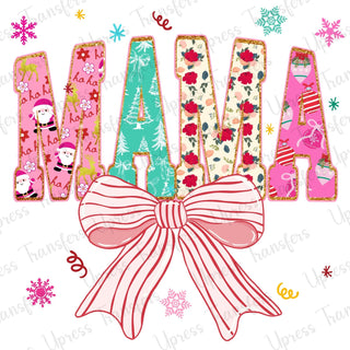 Preppy Christmas Patterned Mama Coquette