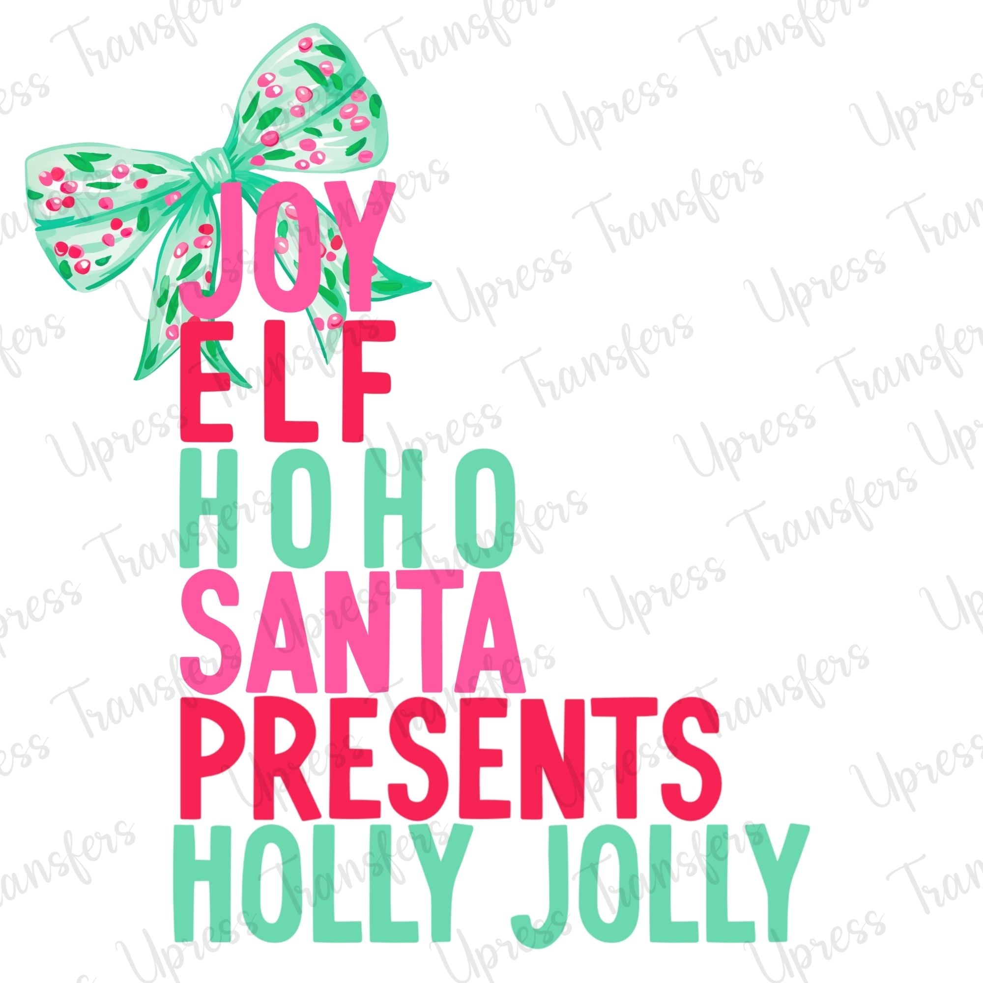 Preppy Christmas Words Coquette