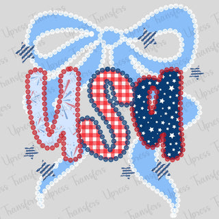 Preppy Laced USA Bow
