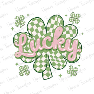 Preppy Lucky Checkered Clover