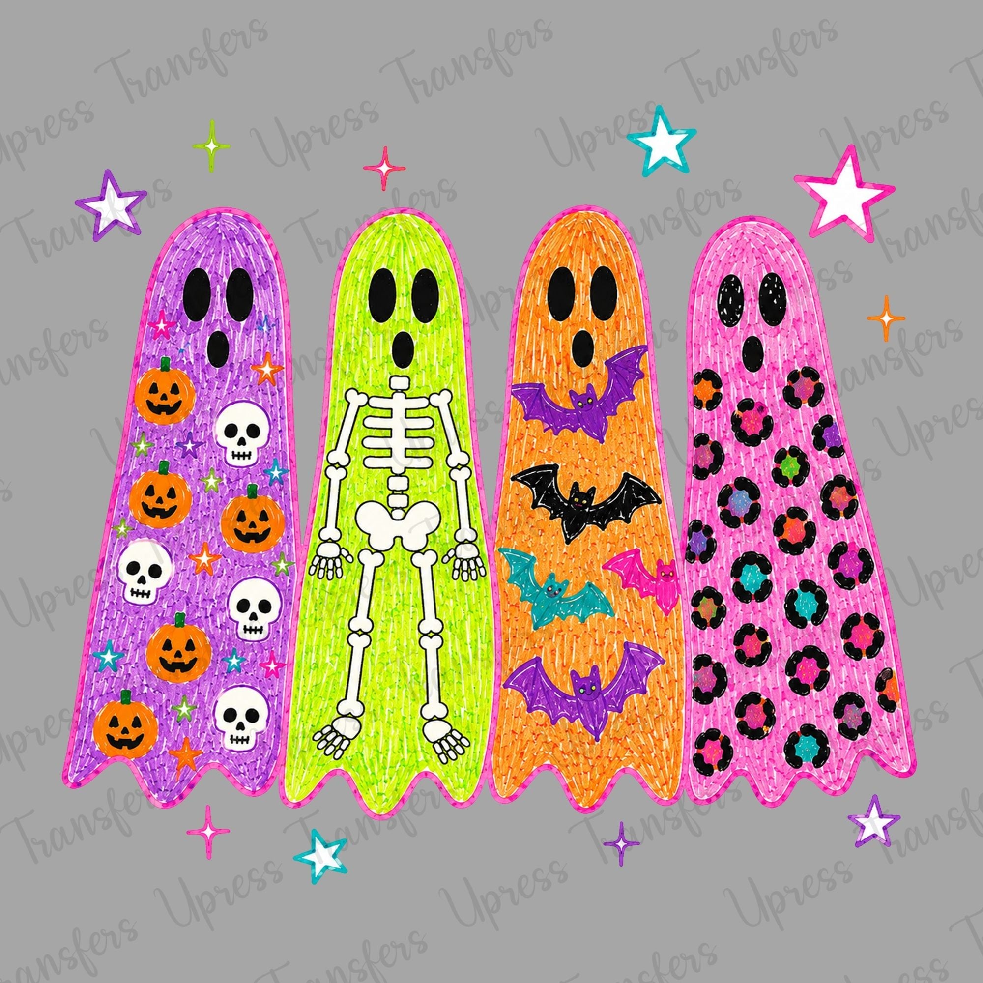 Preppy Neon Ghosts Funny