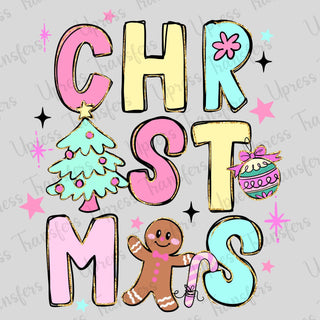 Preppy Pastel Stacked Christmas