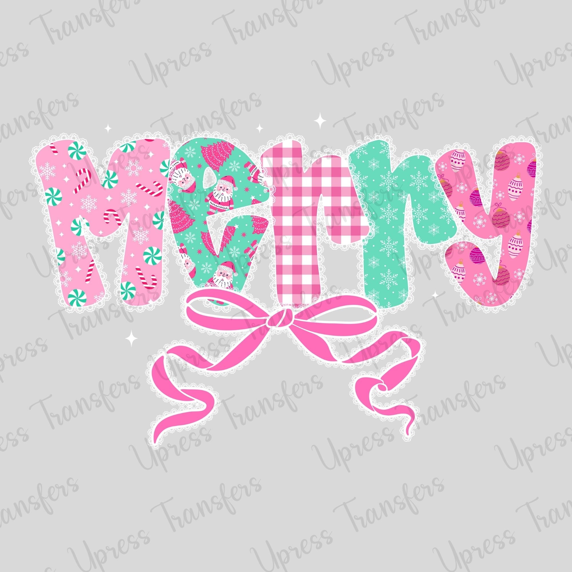 Preppy Patterned Merry Lace Border – U Press Transfers