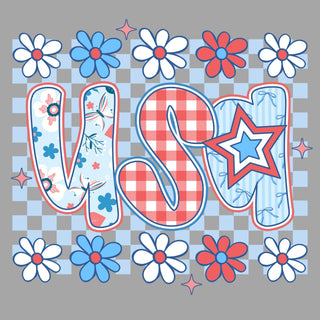 Preppy Patterned USA Checkered