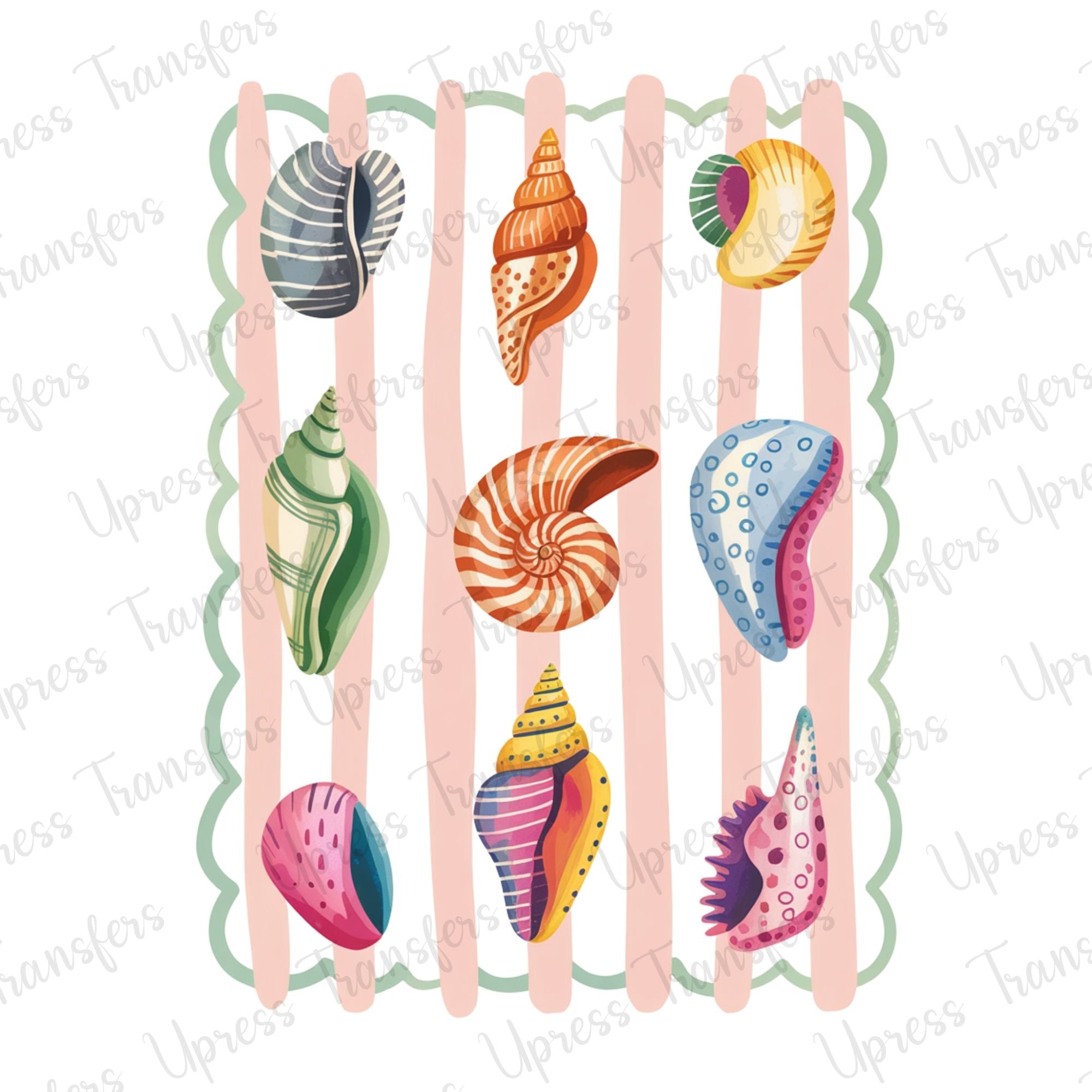 Preppy Shells β U Press Transfers